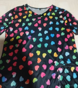Casaca Enfermera XL Corazones Multicolor