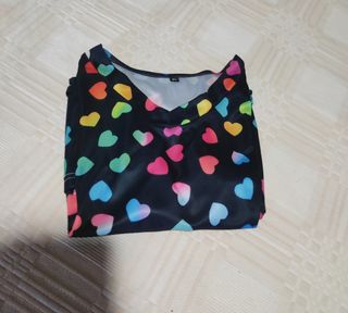 Casaca Enfermera XL Corazones Multicolor