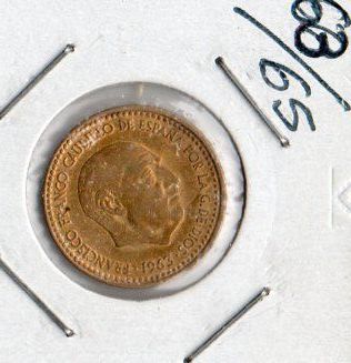 Moneda 1 Peseta 1963 Franco