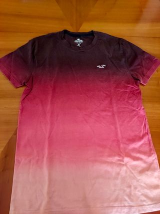 Camiseta Hollister Chico Degradado Rosa