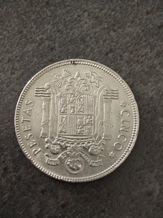 Moneda 5 Pesetas Franco 1949