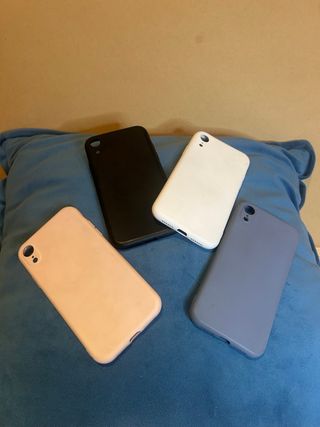 Fundas iPhone XR (Negra, Blanca, Rosa, Azul)