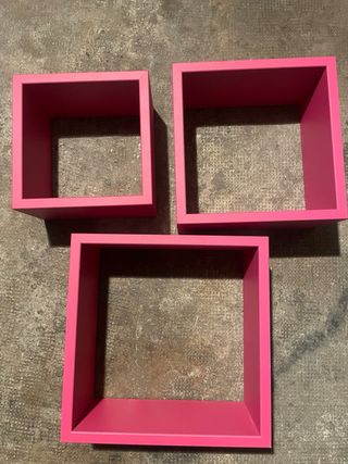 Set mensole cubi scaffale rosa