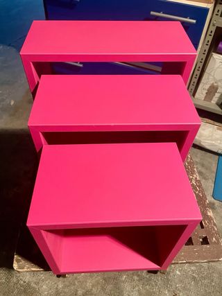 Set mensole cubi scaffale rosa