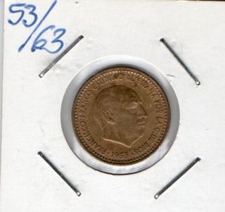 Moneda 1 Peseta 1953 Francisco Franco