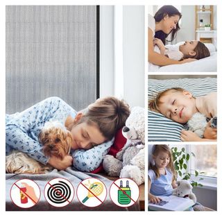 Set 6 Zanzariere Autoadesive Finestre 130 x 150 cm