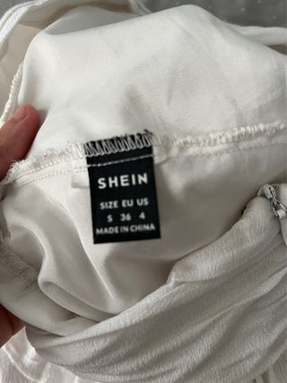 Falda Shein blanca con cordón