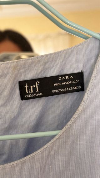 Vestido azul Zara T. XS