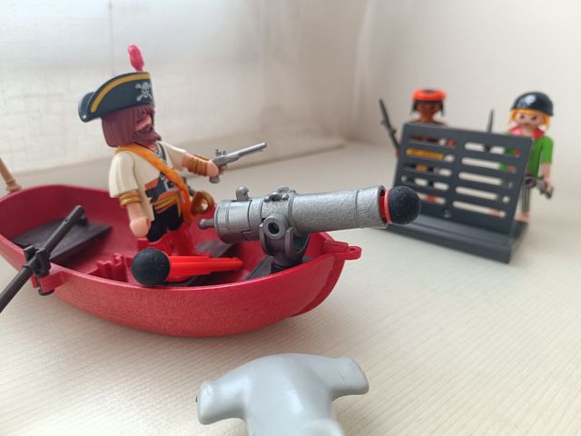 Piratas Playmobil con Barco y Tiburón