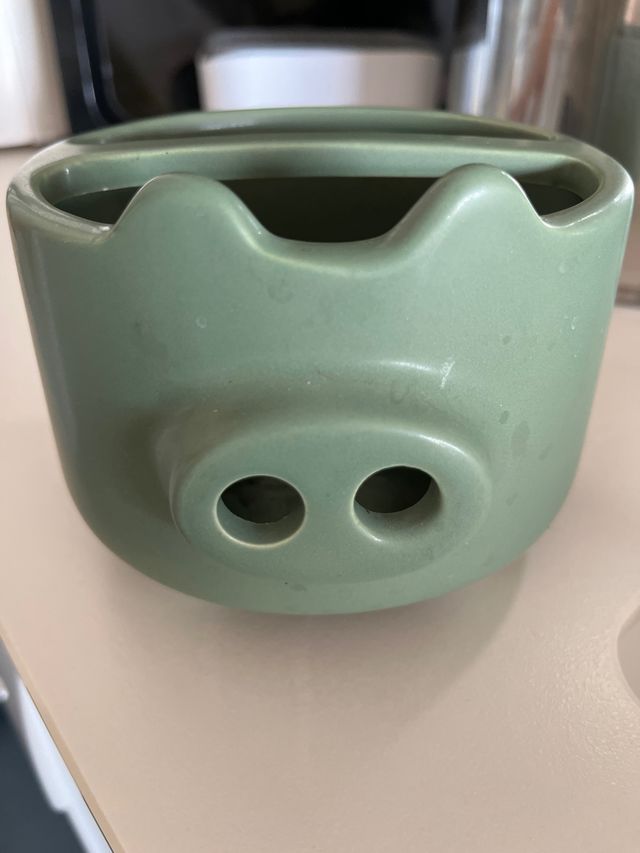 Escurridor de estropajos verde cerámica