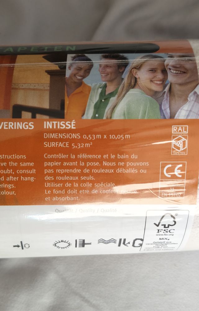 Papel pintado de alta calidad sobre base no tejida