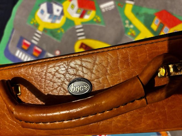 Piccola valigia vintage 24h, marrone;