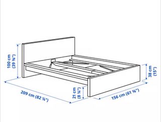 Estructura Cama Malm Ikea Madera Clara