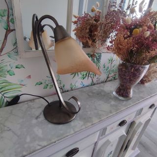 Lámpara de mesa bronce Art Nouveau
