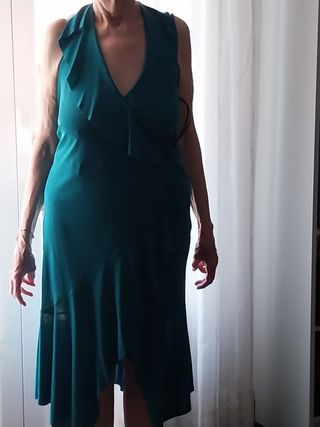 Vestido de fiesta verde