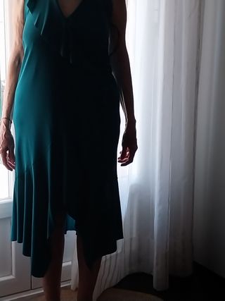 Vestido de fiesta verde