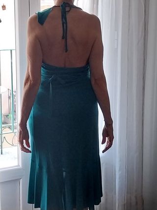 Vestido de fiesta verde
