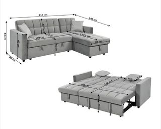 Nuevo!!! Sofá chaise longue cama- Paga en 3 meses