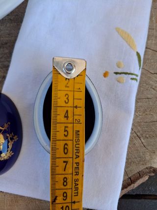 Uovo Limoges Francia Porcellana Blu Oro