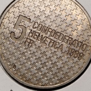 5 Francos Suizos 1989