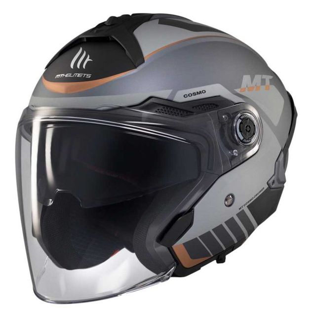 Casco MT Cosmo Cruiser Jet Gris Naranja