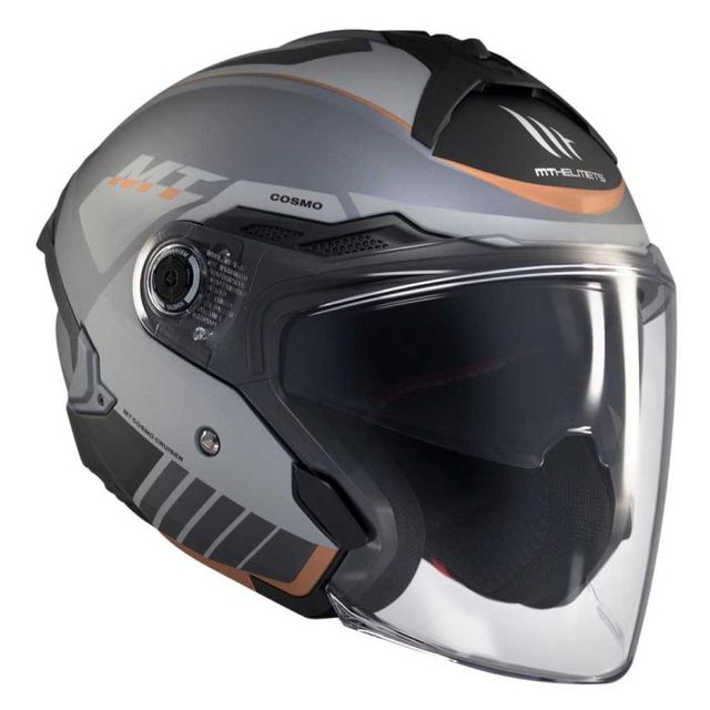 Casco MT Cosmo Cruiser Jet Gris Naranja