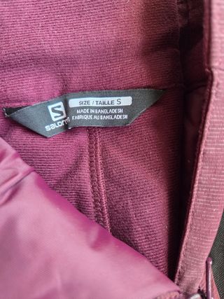 Pantalón esquí mujer Salomon morado Talla S