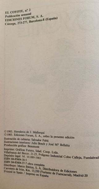 2 Novelas El Coyote. Año 1983. Nace un Mito