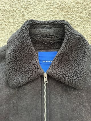 Chaqueta aviador con cuello de borrego