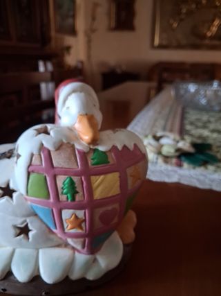 Papera soprammobile in porcellana