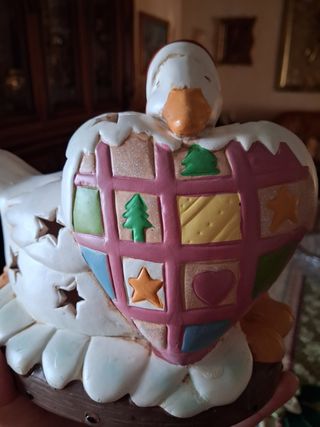 Papera soprammobile in porcellana