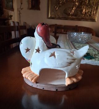 Papera soprammobile in porcellana