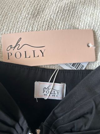 Oh Polly camicetta corsetto nero manica lunga