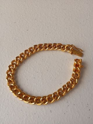 Pulsera Oro Laminado Bijou GL de 19 CMS. OFERTA
