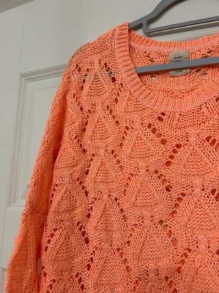 Maglioncino traforato pesca