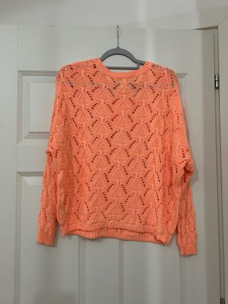 Maglioncino traforato pesca