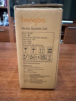 Hengbo Raclette Grill SC-508-3
Parrilla y plancha.