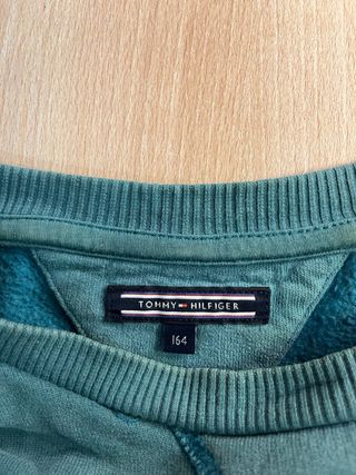 Sudadera Tommy Hilfiger Crop Verde Talla S