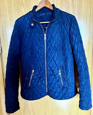 Parka acolchada azul marino
