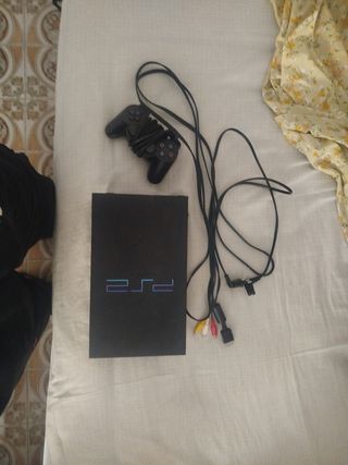 Consola Sony PS2 Negra + Mando y Cables