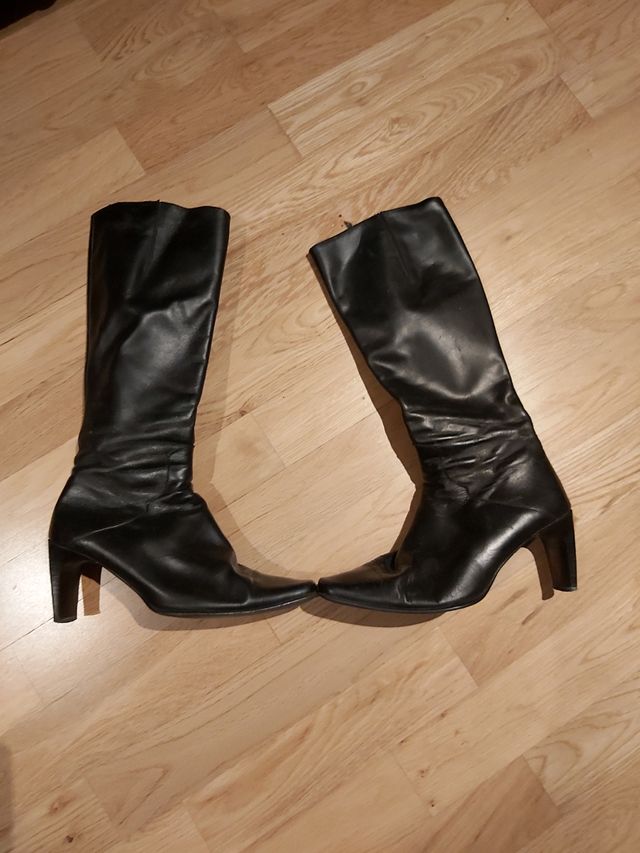 Botas de piel Zara