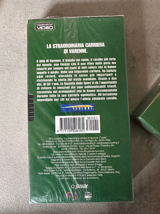 Due cassette straordinaria carriera di varenne