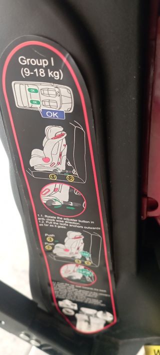 Silla coche niño Grupo 1/2/3 Isofix