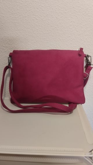 Bolso de ante fucsia