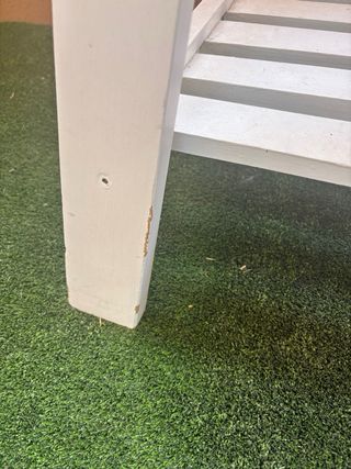 Caballete de madera blanco