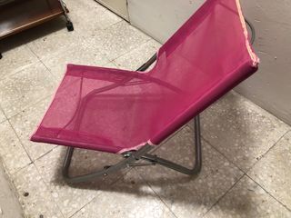 Silla de Playa Plegable Rosa