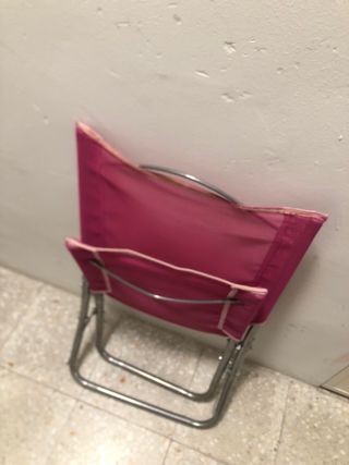 Silla de Playa Plegable Rosa