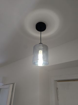 Lámpara colgante cristal ahumado
