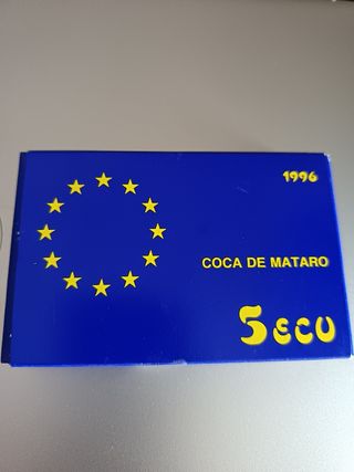 Moneda 5 ecus España 1996