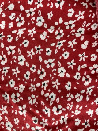 Falda pantalón Zara roja floral